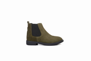 
                  
                    Load image into Gallery viewer, FOOT FEDERATION CHELSEA KIDS&amp;#39; BOOT SUEDE ARMY GREEN
                  
                