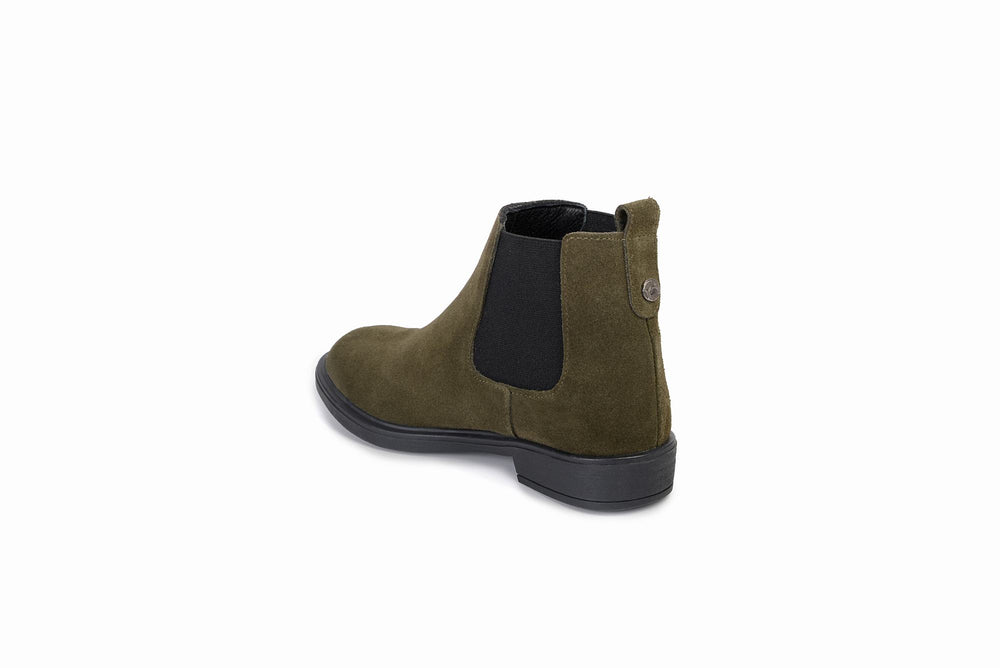 
                  
                    Load image into Gallery viewer, FOOT FEDERATION CHELSEA KIDS&amp;#39; BOOT SUEDE ARMY GREEN
                  
                