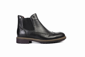 
                  
                    Load image into Gallery viewer, FOOT FEDERATION CHELSEA WINGTIP MENS BOOT BLACK
                  
                