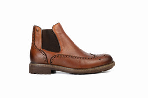 
                  
                    Load image into Gallery viewer, FOOT FEDERATION CHELSEA WINGTIP MENS BOOT TOBACCO
                  
                