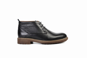 
                  
                    Load image into Gallery viewer, FOOT FEDERATION CHUKKA PLAIN-TOE MID-TOP MENS BOOT BLACK
                  
                