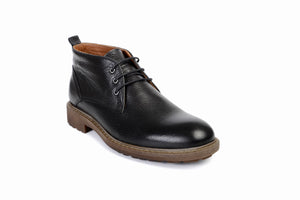 
                  
                    Load image into Gallery viewer, FOOT FEDERATION CHUKKA PLAIN-TOE MID-TOP MENS BOOT BLACK
                  
                