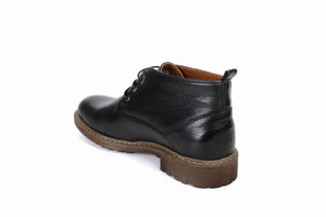 
                  
                    Load image into Gallery viewer, FOOT FEDERATION CHUKKA PLAIN-TOE MID-TOP MENS BOOT BLACK
                  
                