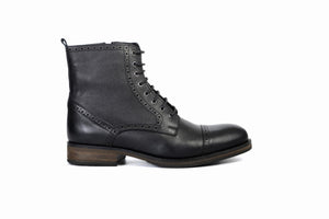 
                  
                    Load image into Gallery viewer, FOOT FEDERATION DERBY CAP-TOE MENS BOOT BLACK
                  
                