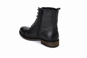 
                  
                    Load image into Gallery viewer, FOOT FEDERATION DERBY CAP-TOE MENS BOOT BLACK
                  
                