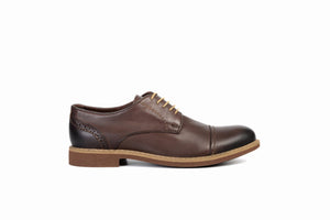 
                  
                    Load image into Gallery viewer, FOOT FEDERATION CITY DERBY CAP-TOE MENS SHOE BROWN
                  
                