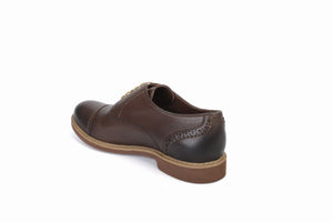 
                  
                    Load image into Gallery viewer, FOOT FEDERATION CITY DERBY CAP-TOE MENS SHOE BROWN
                  
                