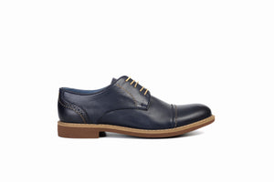 
                  
                    Load image into Gallery viewer, FOOT FEDERATION CITY DERBY CAP-TOE MENS SHOE NAVY BLUE
                  
                