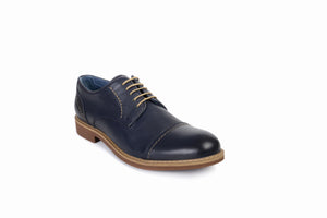 
                  
                    Load image into Gallery viewer, FOOT FEDERATION CITY DERBY CAP-TOE MENS SHOE NAVY BLUE
                  
                