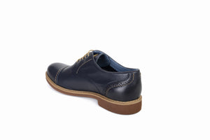 
                  
                    Load image into Gallery viewer, FOOT FEDERATION CITY DERBY CAP-TOE MENS SHOE NAVY BLUE
                  
                