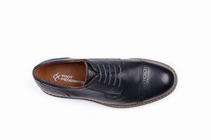 
                  
                    Load image into Gallery viewer, FOOT FEDERATION DERBY CAP-TOE MENS SHOE NAVY BLUE
                  
                