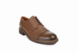 
                  
                    Load image into Gallery viewer, FOOT FEDERATION DERBY CAP-TOE MENS SHOE WALNUT
                  
                