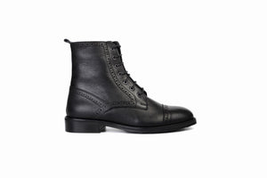 
                  
                    Load image into Gallery viewer, FOOT FEDERATION DERBY CAP-TOE WOMEN&amp;#39;S BOOT BLACK
                  
                