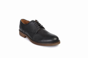 
                  
                    Load image into Gallery viewer, FOOT FEDERATION DERBY PLAIN-TOE MENS SHOE BLACK
                  
                