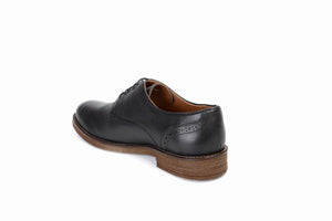 
                  
                    Load image into Gallery viewer, FOOT FEDERATION DERBY PLAIN-TOE MENS SHOE BLACK
                  
                