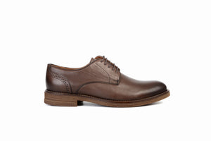 
                  
                    Load image into Gallery viewer, FOOT FEDERATION DERBY PLAIN-TOE MENS SHOE BROWN
                  
                