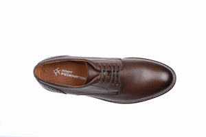 
                  
                    Load image into Gallery viewer, FOOT FEDERATION DERBY PLAIN-TOE MENS SHOE BROWN
                  
                