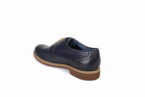 
                  
                    Load image into Gallery viewer, FOOT FEDERATION CITY DERBY PLAIN-TOE MENS SHOE NAVY BLUE
                  
                