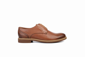 
                  
                    Load image into Gallery viewer, FOOT FEDERATION CITY DERBY PLAIN-TOE MENS SHOE TOBACCO
                  
                