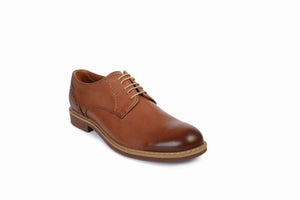 
                  
                    Load image into Gallery viewer, FOOT FEDERATION CITY DERBY PLAIN-TOE MENS SHOE TOBACCO
                  
                