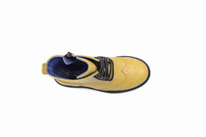 
                  
                    Load image into Gallery viewer, FOOT FEDERATION DERBY WINGTIP KIDS&amp;#39; BOOT YELLOW
                  
                