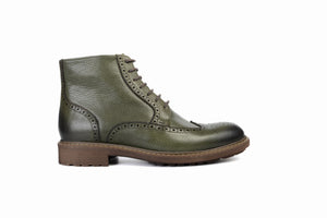 
                  
                    Load image into Gallery viewer, FOOT FEDERATION DERBY WINGTIP MENS BOOT ARMY GREEN
                  
                