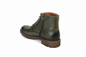 
                  
                    Load image into Gallery viewer, FOOT FEDERATION DERBY WINGTIP MENS BOOT ARMY GREEN
                  
                