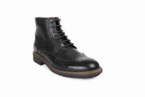 
                  
                    Load image into Gallery viewer, FOOT FEDERATION DERBY WINGTIP MENS BOOT BLACK
                  
                