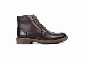 
                  
                    Load image into Gallery viewer, FOOT FEDERATION DERBY WINGTIP MENS BOOT BROWN
                  
                