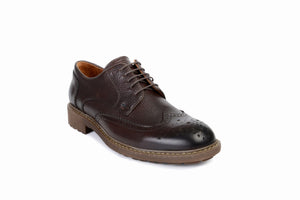 
                  
                    Load image into Gallery viewer, FOOT FEDERATION DERBY WINGTIP MENS SHOE BROWN
                  
                