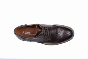 
                  
                    Load image into Gallery viewer, FOOT FEDERATION DERBY WINGTIP MENS SHOE BROWN
                  
                