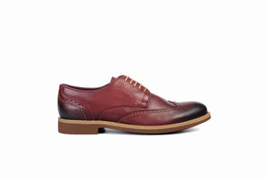 
                  
                    Load image into Gallery viewer, FOOT FEDERATION CITY DERBY WINGTIP MENS SHOE BURGUNDY
                  
                