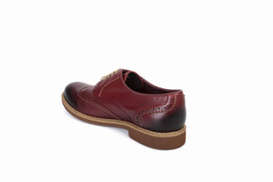 
                  
                    Load image into Gallery viewer, FOOT FEDERATION CITY DERBY WINGTIP MENS SHOE BURGUNDY
                  
                