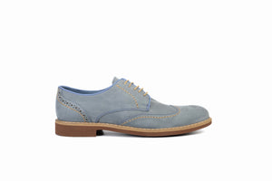 
                  
                    Load image into Gallery viewer, FOOT FEDERATION CITY DERBY WINGTIP MENS SHOE NUBUCK DENIM BLUE
                  
                