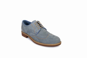 
                  
                    Load image into Gallery viewer, FOOT FEDERATION CITY DERBY WINGTIP MENS SHOE NUBUCK DENIM BLUE
                  
                