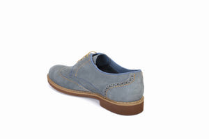 
                  
                    Load image into Gallery viewer, FOOT FEDERATION CITY DERBY WINGTIP MENS SHOE NUBUCK DENIM BLUE
                  
                