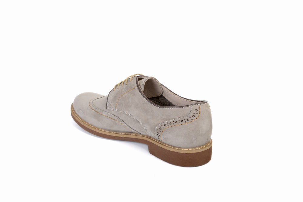 
                  
                    Load image into Gallery viewer, FOOT FEDERATION CITY DERBY WINGTIP MENS SHOE NUBUCK STONE GRAY
                  
                