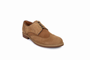 
                  
                    Load image into Gallery viewer, FOOT FEDERATION CITY DERBY WINGTIP MENS SHOE NUBUCK TOBACCO
                  
                