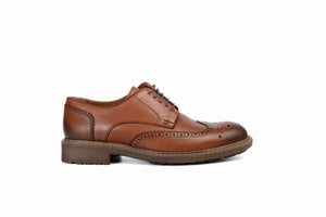 
                  
                    Load image into Gallery viewer, FOOT FEDERATION DERBY WINGTIP MENS SHOE TOBACCO
                  
                