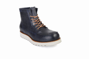 
                  
                    Load image into Gallery viewer, FOOT FEDERATION RED WING MOC TOE MENS BOOT NAVY BLUE
                  
                