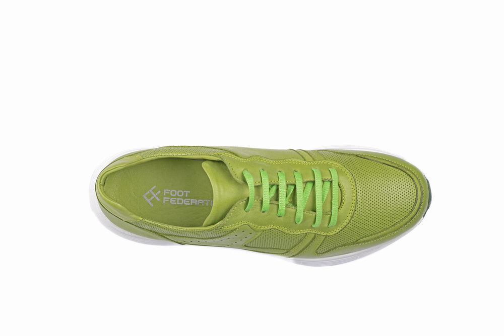 
                  
                    Load image into Gallery viewer, FOOT FEDERATION MOC-TOE LACE-UP MENS SNEAKER LIME GREEN
                  
                