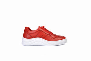 
                  
                    Load image into Gallery viewer, FOOT FEDERATION LACE-UP WOMEN&amp;#39;S SNEAKER LIME RED
                  
                