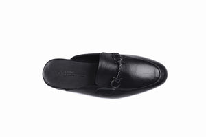 
                  
                    Laden Sie das Bild in den Galerie-Viewer, FOOT FEDERATION HORSEBIT MOC-TOE MEN&amp;#39;S LEATHER SLIPPER BLACK
                  
                