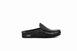 
                  
                    Laden Sie das Bild in den Galerie-Viewer, FOOT FEDERATION MOC-TOE MEN&amp;#39;S LEATHER SLIPPER DEERSKIN BLACK
                  
                