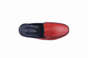 
                  
                    Laden Sie das Bild in den Galerie-Viewer, FOOT FEDERATION MOC-TOE MEN&amp;#39;S LEATHER SLIPPER RED
                  
                