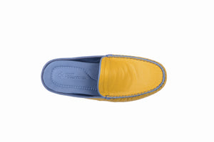 
                  
                    Load image into Gallery viewer, FOOT FEDERATION MOC-TOE WOMEN&amp;#39;S LEATHER SLIPPER YELLOW
                  
                