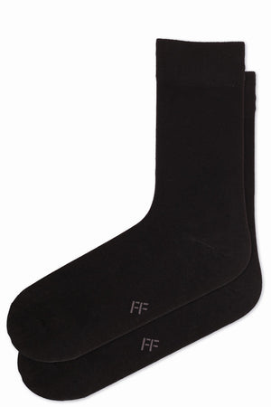 
                  
                    Laden Sie das Bild in den Galerie-Viewer, FOOT FEDERATION 240 STITCH MID-CALF COTTON MEN&amp;#39;S DRESS SOCK BLACK
                  
                