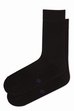 
                  
                    Load image into Gallery viewer, FOOT FEDERATION 240 STITCH MID-CALF COTTON MEN&amp;#39;S DRESS SOCK BLUE BLACK
                  
                