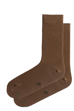 
                  
                    Laden Sie das Bild in den Galerie-Viewer, FOOT FEDERATION 240 STITCH MID-CALF COTTON MEN&amp;#39;S DRESS SOCK BROWN
                  
                