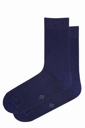 
                  
                    Laden Sie das Bild in den Galerie-Viewer, FOOT FEDERATION 240 STITCH MID-CALF COTTON MEN&amp;#39;S DRESS SOCK INDIGO BLUE
                  
                